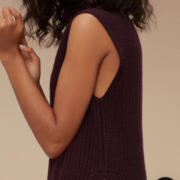 XXS Wilfred Durandal funnel neck wool sleeveless sweater vest tunic aritzia - Picture 3 of 10